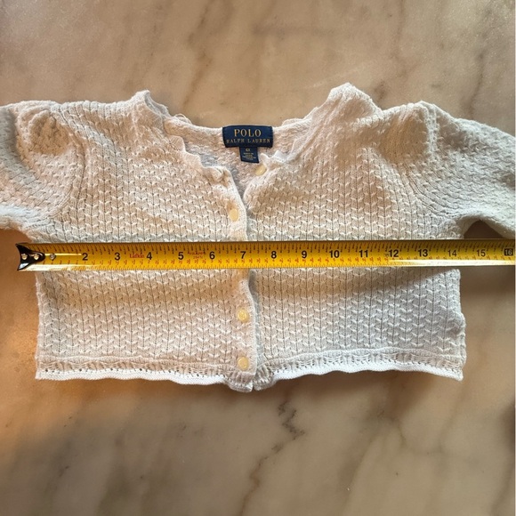 Polo by Ralph Lauren Button white cropped Cardigan size 6x - Picture 8 of 11